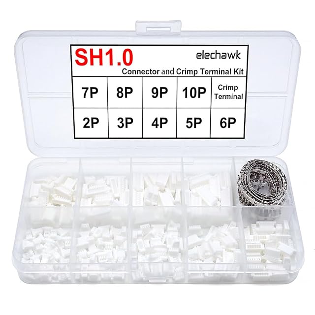 Conectores SH1.0 y kit de terminales de crimpado compatibles con conectores JST SH