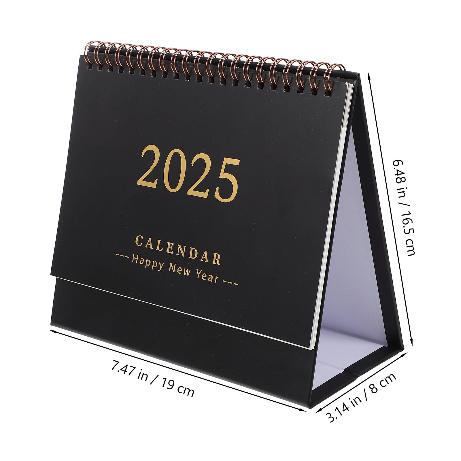 NUOBESTY 2025 Desk Calendar 2024-2025 Desktop Calendar Standing Flip From July 2024 to December 18 Months for Home Office Supplies Black - Image 2