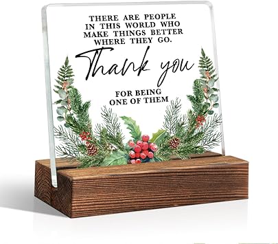 There Are People In This World Who Make Things Better Acrylic Sign, Appreciation Gifts for Coworker, Christmas Thank You Gifts for Women, Office Going Away Farewell Retirement Present