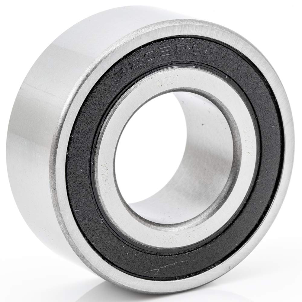 [1-Pack] 5205-2RS - Double Row Angular Contact Ball Bearing 25 mm x 52 mm x 20.6 mm (ID x OD x Width) Double Rubber Seal