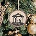 P. Graham Dunn A Savior is Born Nativity Scene Wood Tree Bark 4 inch Christmas Tree Ornament
