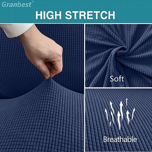 Granbest High Stretch Dining Chair Slipcovers, Universal Fit Jacquard Parson Dining Chair Covers - Image 3