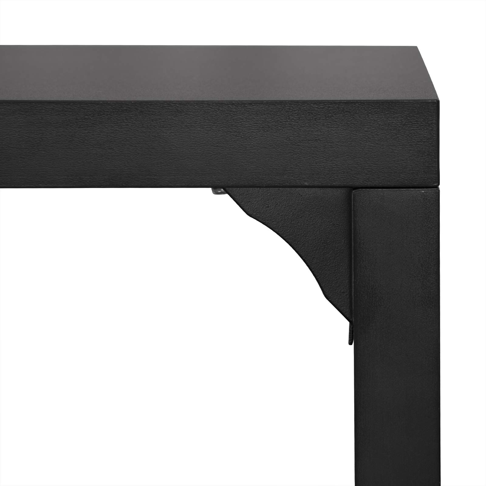 WOLTU Bartisch Stehtisch Bistrotisch Bartheke Tresentisch, mit 3 Ablagefläche, drehbar, Metall, MDF, 134x112x38cm(BxHxT), Schwarz