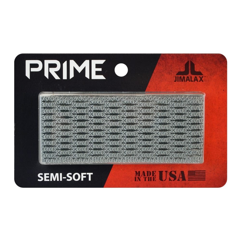 Jimalax Prime Semi-Soft Lacrosse Mesh Stringing Piece Grey