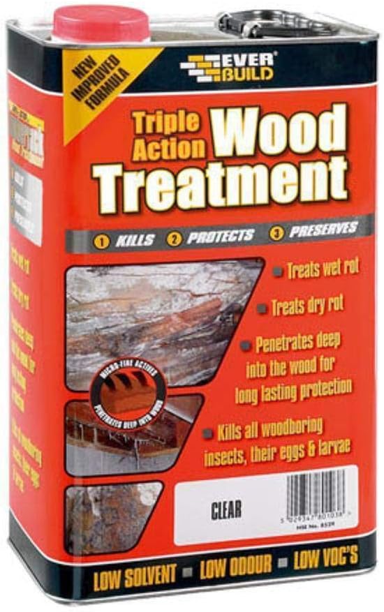 EverbuildLJUN25 Triple Action Wood Treatment, Clear, 25 Litre