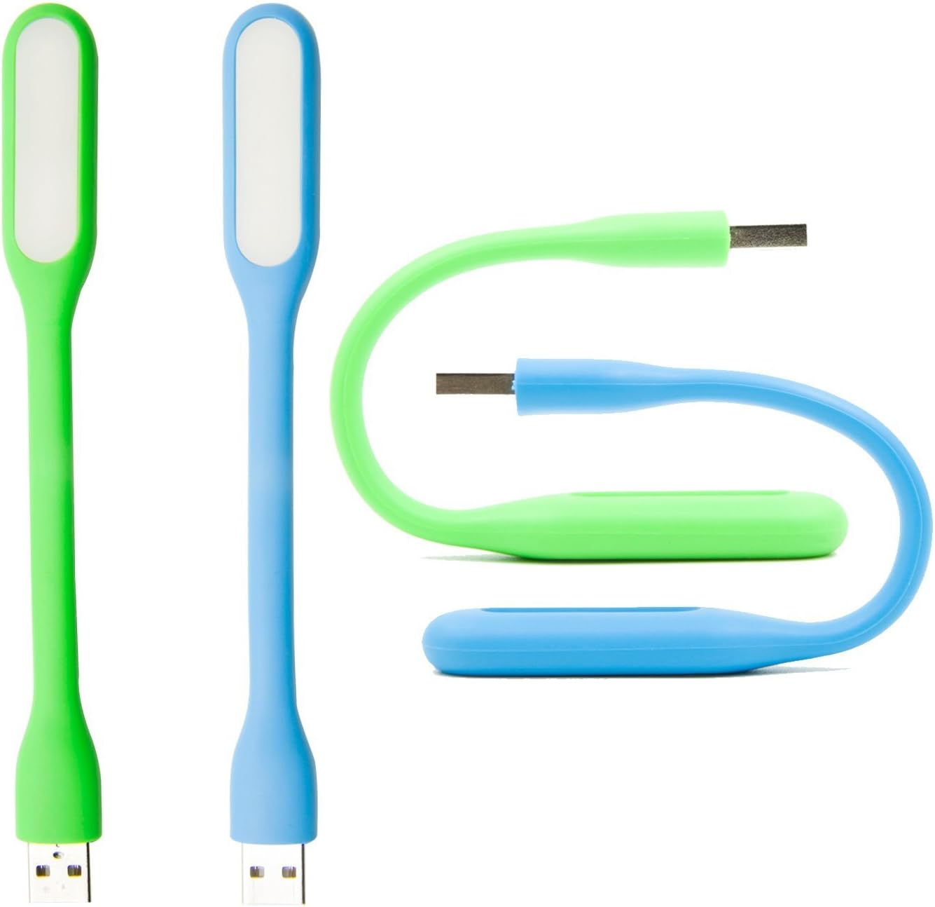 Set of 2 piece Mini USB LED Light Adjust Angle / bendable Portable Flexible Led Lamp with usb for power bank PC Laptop Notebook Computer keyboard outdoor Energy Saving Gift Night Book Reading Lamp. 2 piece combo pack comes in any two color