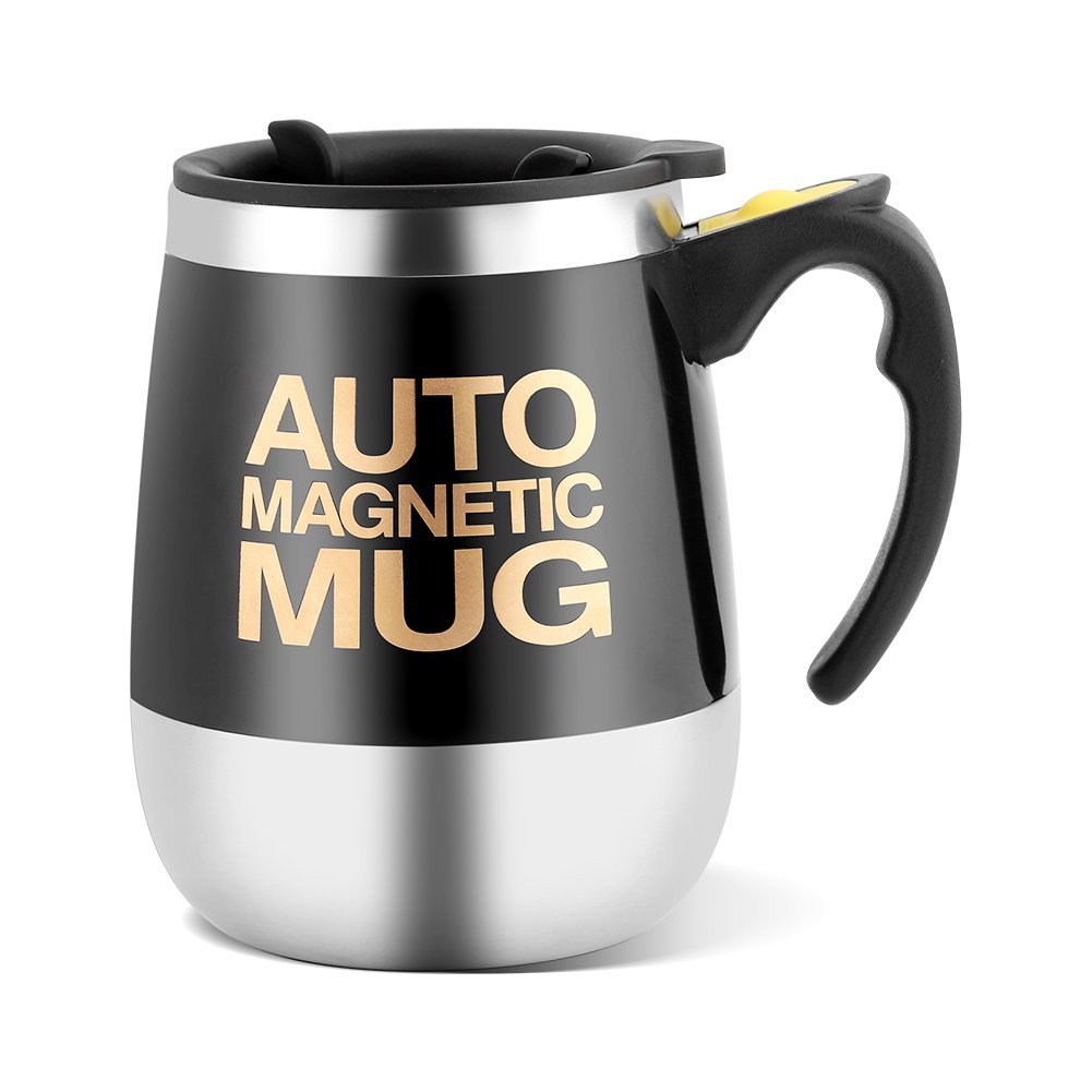 Tazza Auto-mescolante 350ml A Forma Di Motore Aeronautico - Acciaio Inox, Per Caffè, Tè, Latte, Con Miscelazione Automatica