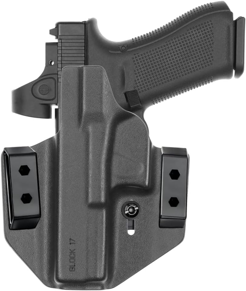 Tulster OWB Contour Kydex Holster in Right Hand fits: Glock 17/22 / 31/47 / 49 | Optic Compatible Outside The Waistband Concealed Carry