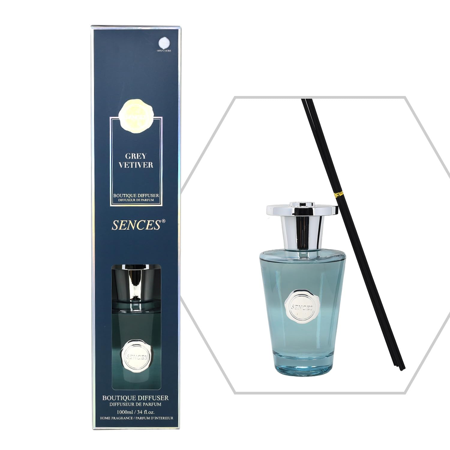 Baltus Reed Diffuser 1000ml Sences Grey Vetiver Air Freshener Aromatherapy Fragrance