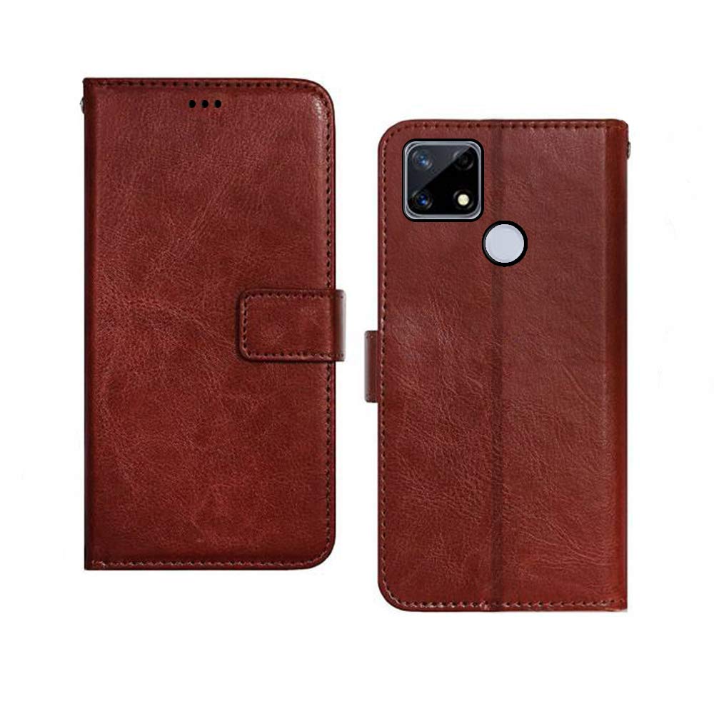 Inktree® Realme Narzo 20 Flip Case | Premium Leather Finish | with Card Pockets | Wallet Stand |Complete Protection Flip Cover for Realme Narzo 20 - Brown (B08PPWRWW9) Amazon Price History, Amazon Price Tracker