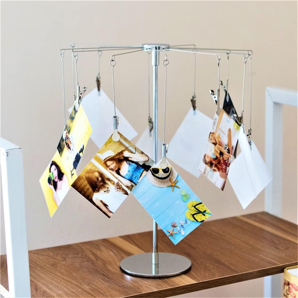 Nordic Home Front Desk Propaganda Decoration Metal Desktop Rotating Photo Clip