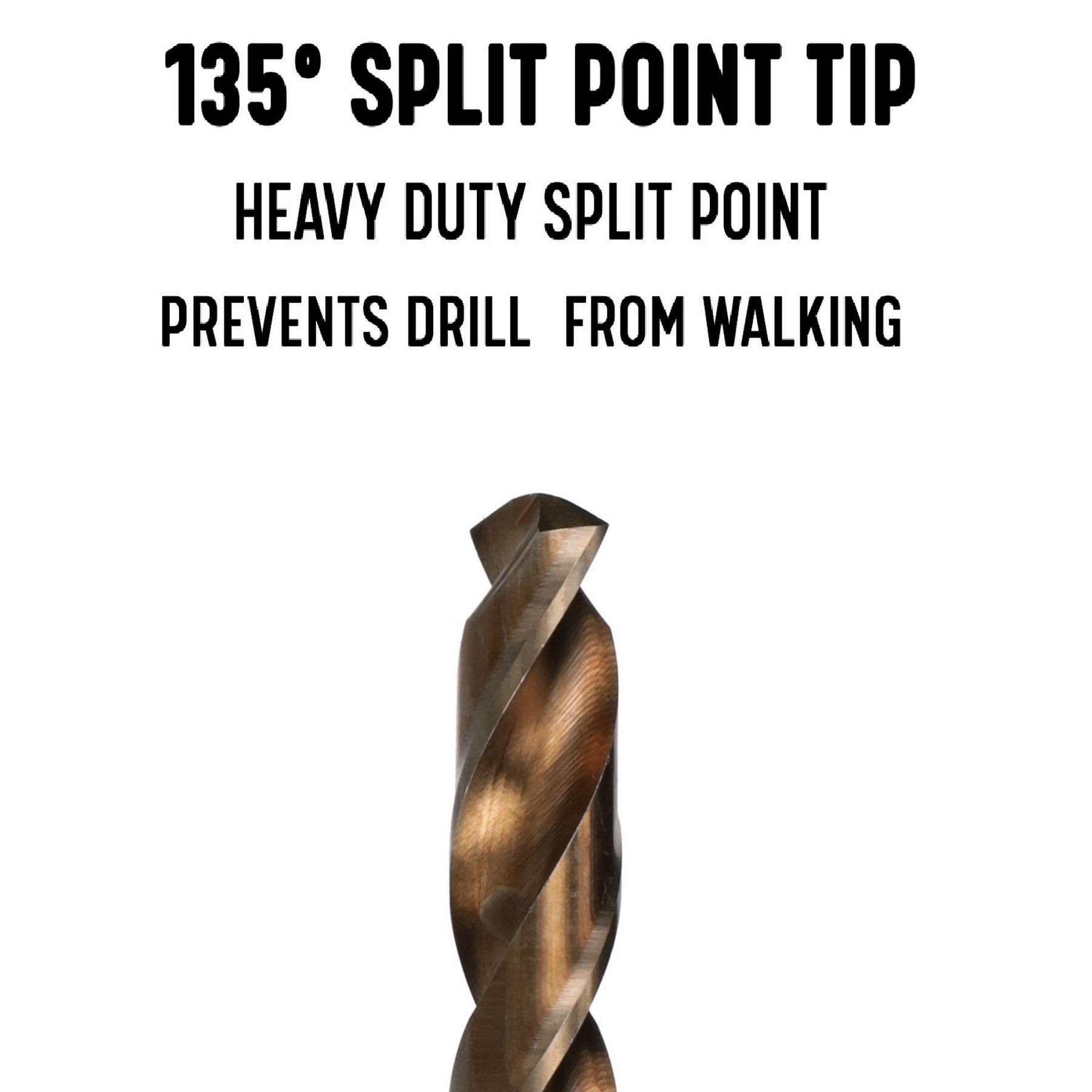 Drill America D/ASTCO Series - Juego de brocas para máquina de perforación de cobalto (26 - 60 piezas, 1/16" - 1/2", #1-60, A-Z), punto dividido de 135 grados, acabado en óxido de oro, vástago redondo, "A" - "Z", 1