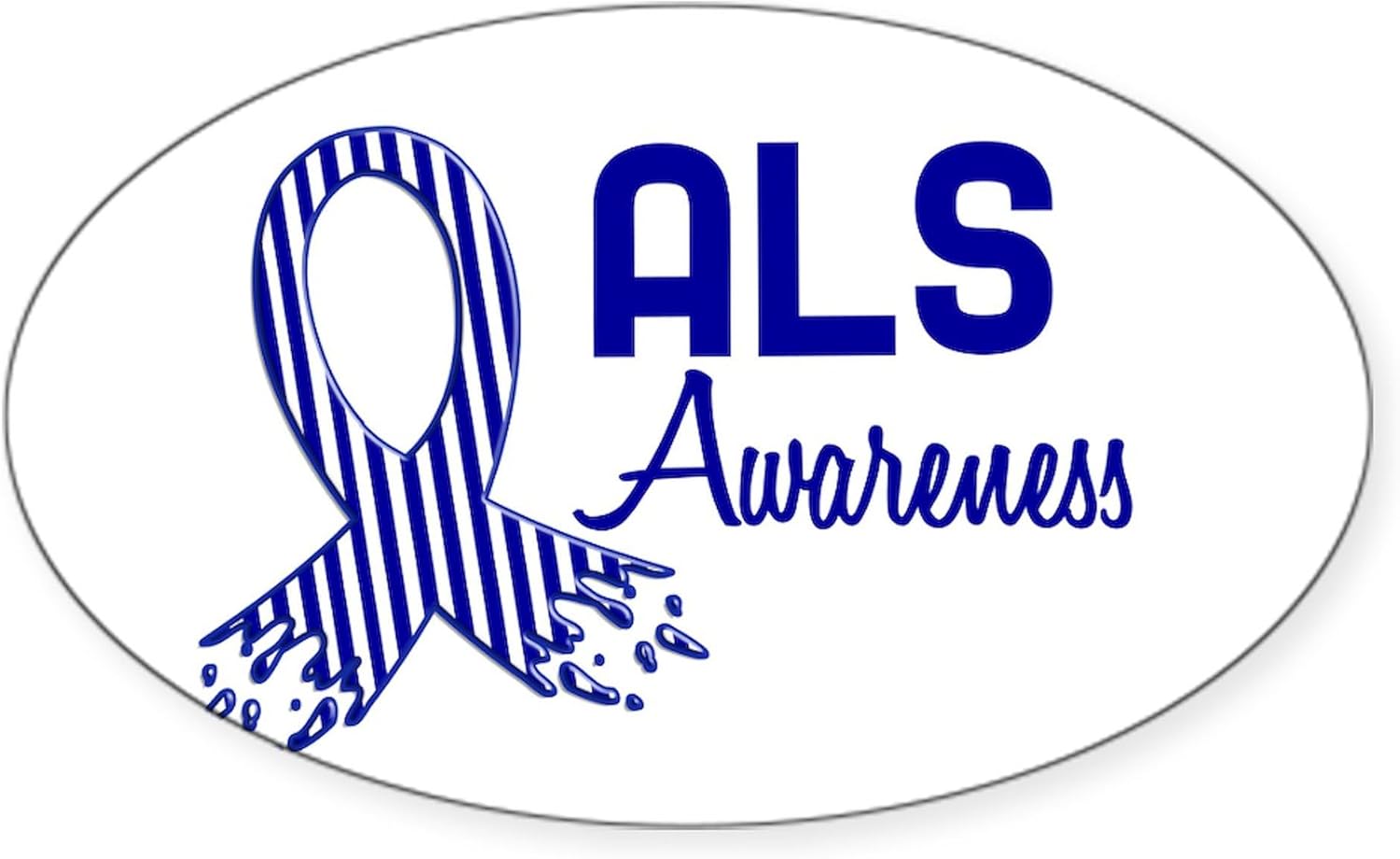 CafePress ALS Awareness Oval Sticker Oval Bumper Sticker Car Decal