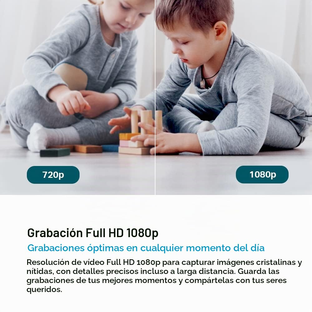 Tapo TP-Link C500 Cámara de Seguridad WiFi para Exteriores, Cámara de Seguridad WiFi de 360 Grados C200 para Interiores 360°, FHD 1080P, Visión Nocturna