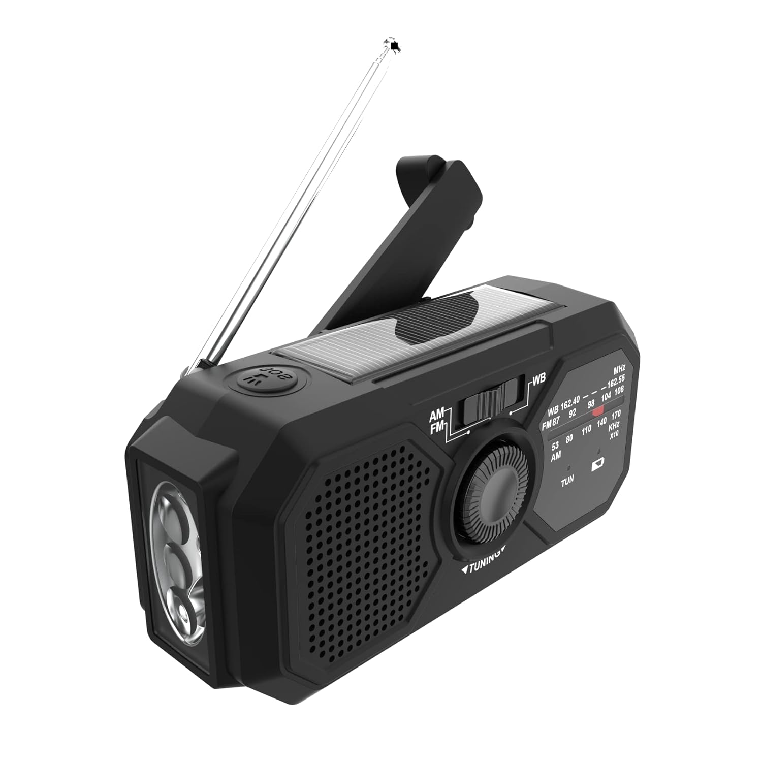 Solar for Emergencies Radio with Flashlights, Battery Power Portable ...