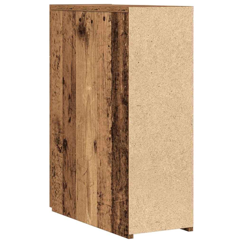 Armadio per farmacie, in legno anticato, 20 x 45,5 x 60 cm, con 3 cassetti e scomparti, armadio multiuso per soggiorno, ufficio, corridoio, spazio e soluzione di ordine con maniglie in metallo