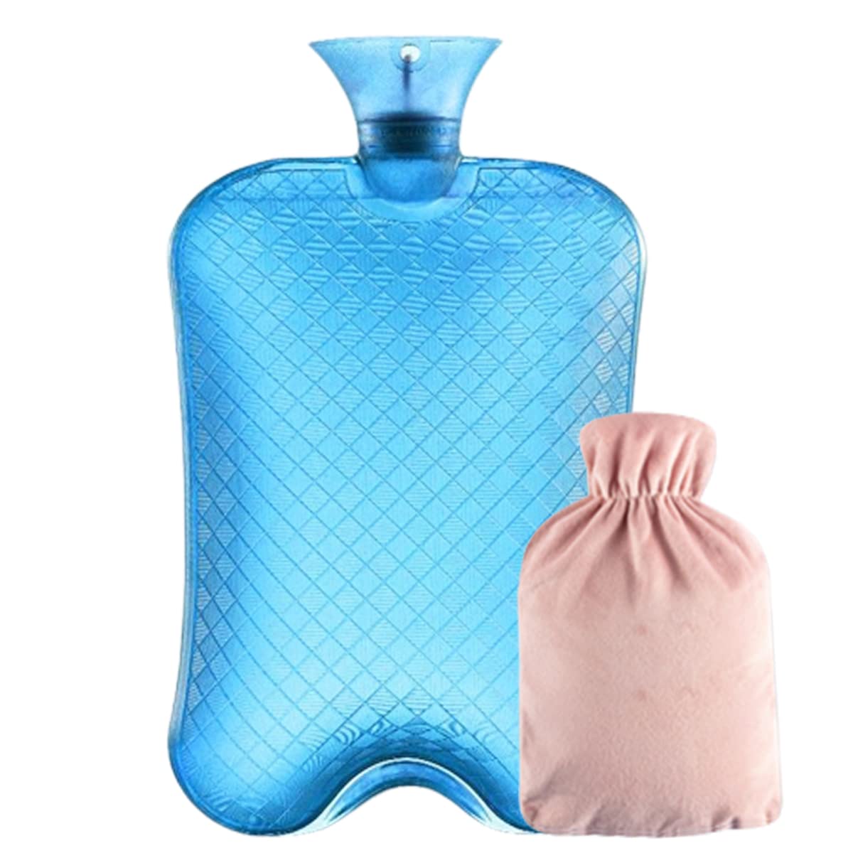 Large Hot Water Bottle 3.0 L Extra Large Capacity PVC Hot Water Bag with Soft Cover for Pain Relief,Hot Compress and Cold Therapy,Shoulder and Hand Feet Warmer,Great Gift Idea for Women