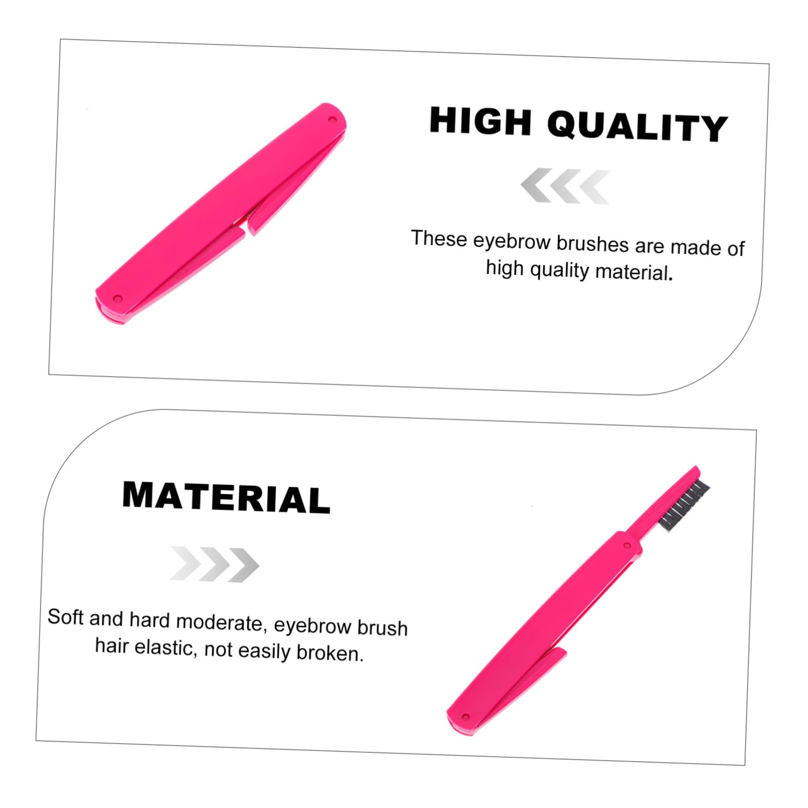 Baluue 2pcs Eyebrow Lash Brush Combs Eyelash Curler Set Double-ended Eyelash Brush for Face Makeup Random Color