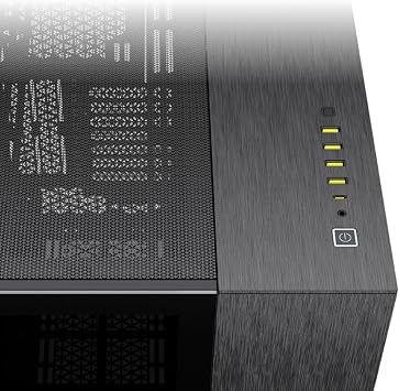 CORSAIR 6500X Mid-Tower ATX Double Compartment Computer Case – Hardened Panorama Glass – Reverse Link Motherboard Compatible – Fan Included – Black/Obsidian Aluminum