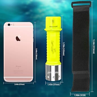 Diving Flashlight with Rechargeable Power Scuba Dive Light IPX8 Waterproof Underwater Flashlight Snorkeling Diving LED High Lumens Torch, 3 Modes with Charger for Underwater Sports(2Pack) | T6 LED Bulb, High Lumens, Shockproof Plastic, 60000Hrs Lifespan, Wristband & Lanyard Included, Night Diving & Snorkeling