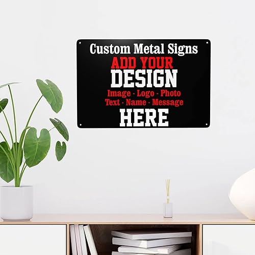Miniatura 5 de Letrero de metal personalizado con tu propia imagen, foto, logotipo, texto, nombre, mensaje, letreros personalizados para negocios, oficina, hogar,