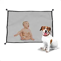 Tela de Proteção Petliz Barreira de Segurança para Portas e Escadas 115x72cm para Bebês Crianças e Animais de Estimação