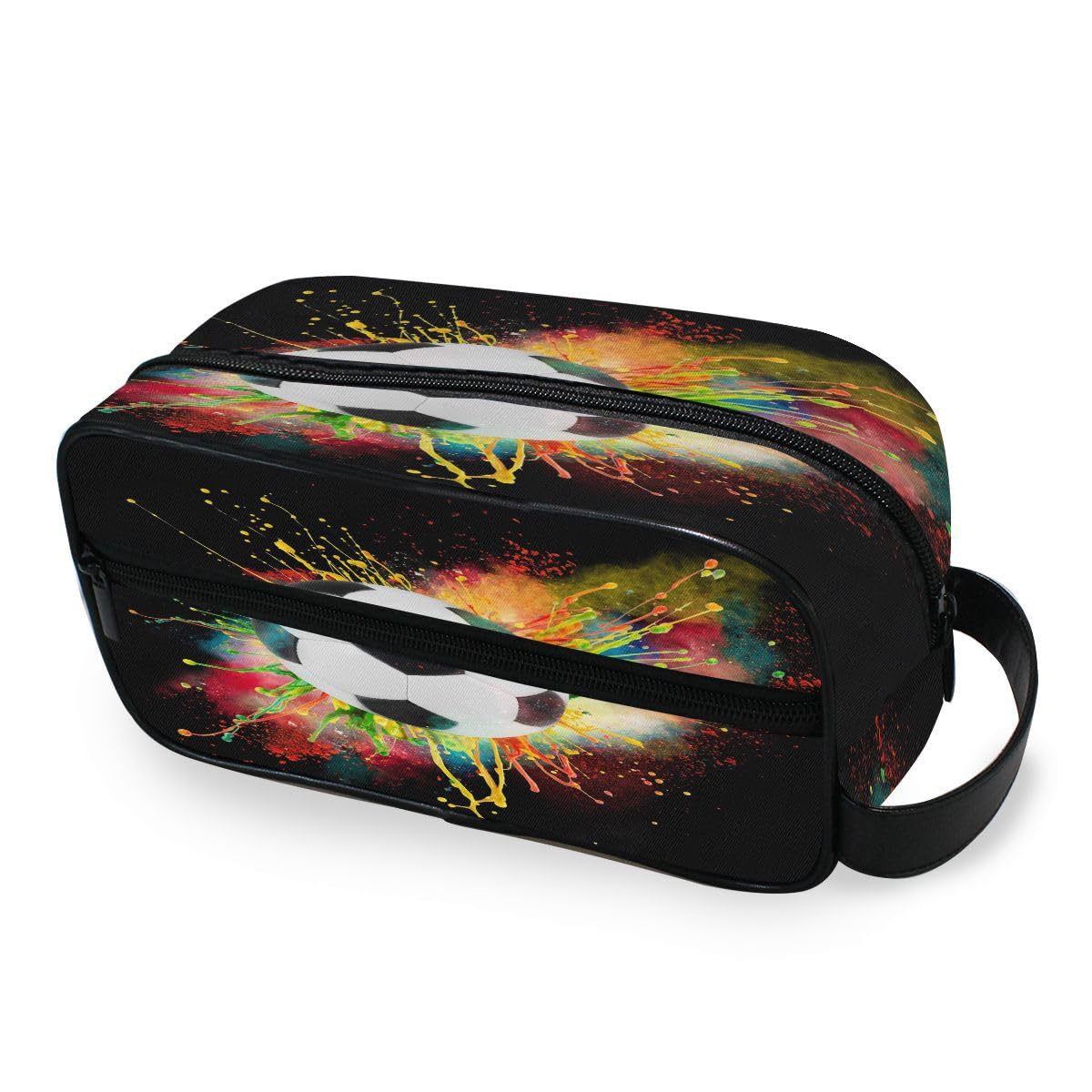 HMZXZ Neceser portátil para pelota deportiva, fútbol, balón de fútbol, bolsa de lavado de viaje, bolsa de cosméticos multifunción, bolsa de maquillaje, bolsa de almacenamiento para mujeres, hombres, niños y