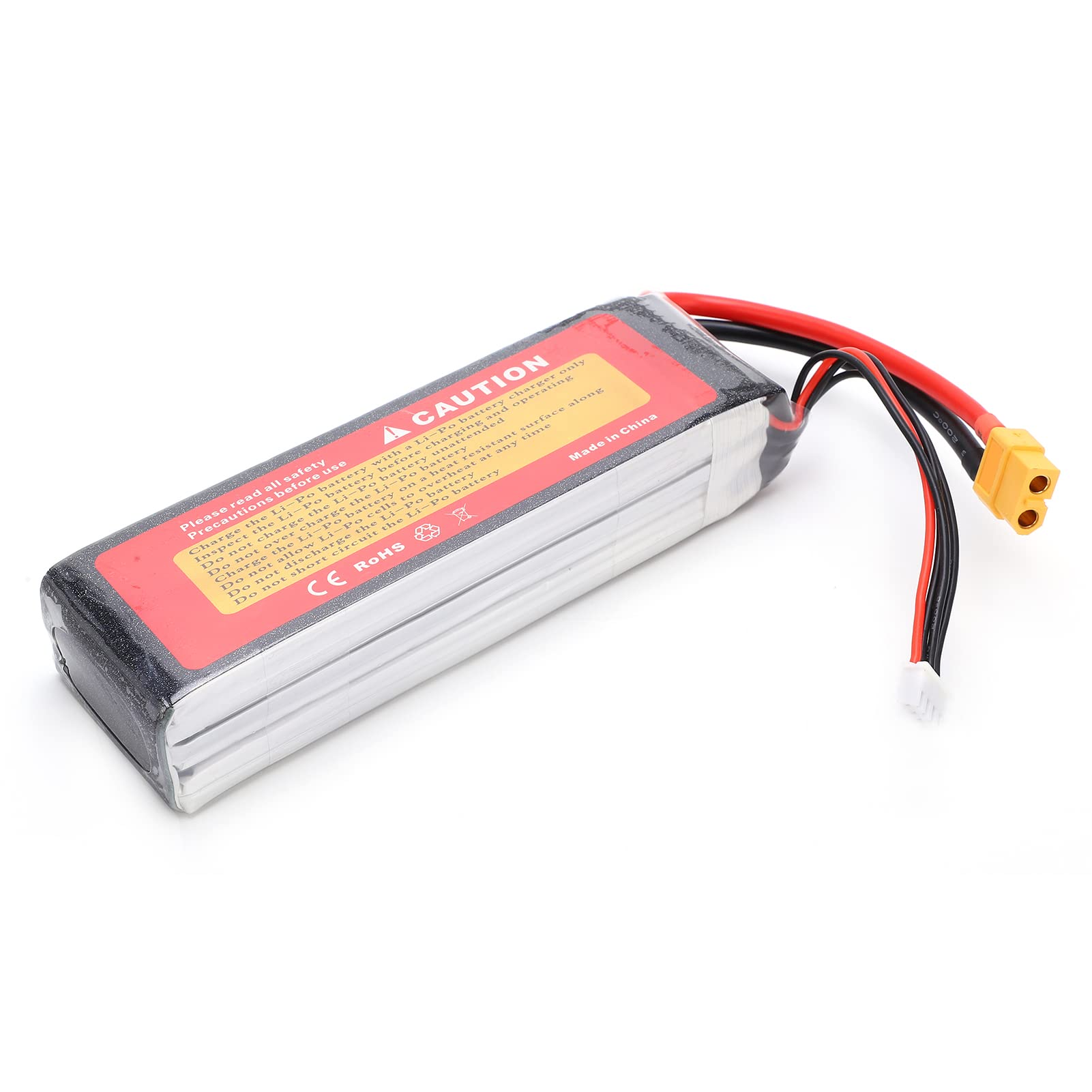 Rosvola Batteria da 6000 MAh, Batteria Al Litio Ricaricabile Ad Alta capacità da 11,1 V 45 C con Spina XT60, Ideale per Drone Aereo Barca Auto RC