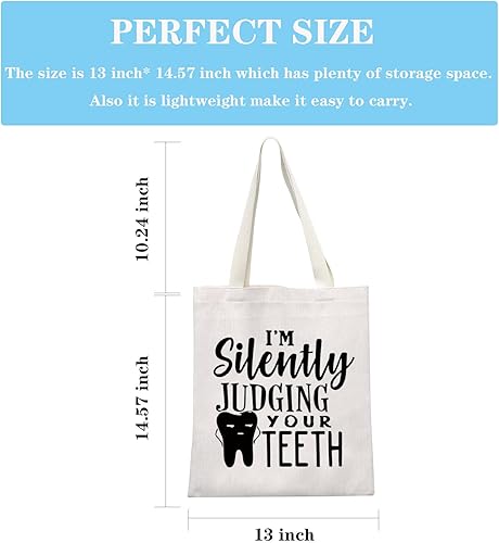 Miniatura 2 de Regalo para dentistas, regalo para higienista dental, regalo para asistente dental, estoy juzgando silenciosamente tus dientes con cremallera para