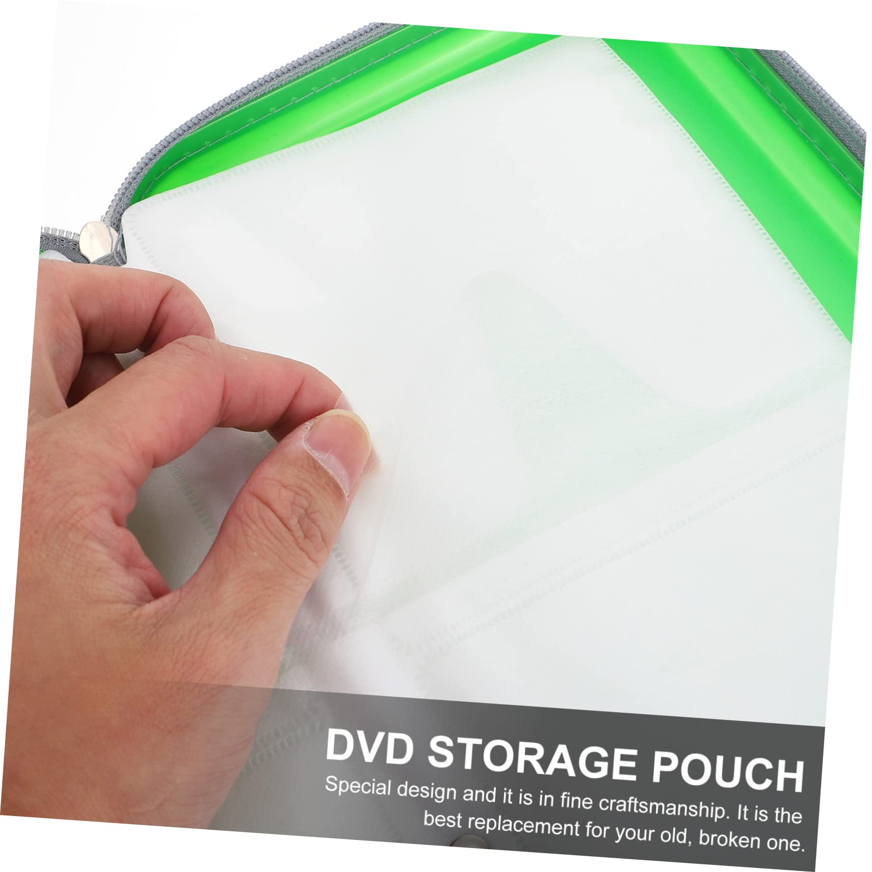 LALAFINA CD Storage Hard Case Slot Pressure CD Holder Pouch for Car and Home Organization Lightweight and Portable Disc Protector Zipper Case for Safe CD Storage