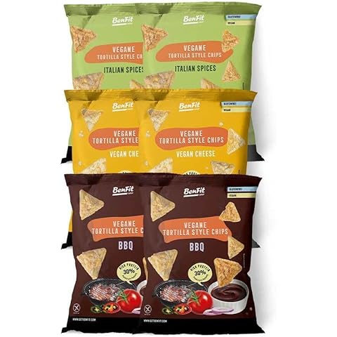 BenFit High Protein Tortilla Chips Mix-Paket - 6 x 60g in drei verschiedenen Sorten - glutenfrei Cover