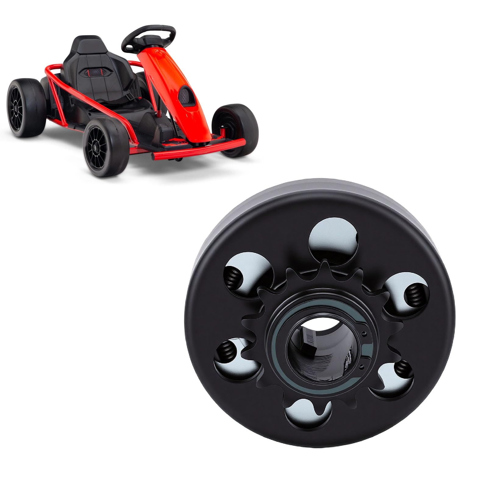 KIMISS Embrague Centrífugo Go Kart Clutch 420 Cadena de Transmisión 14 Dientes 1 Pulgada de Diámetro a 2300 RPM con Cadena 420 para Mini Bicicletas Fun Karts Cortacésped