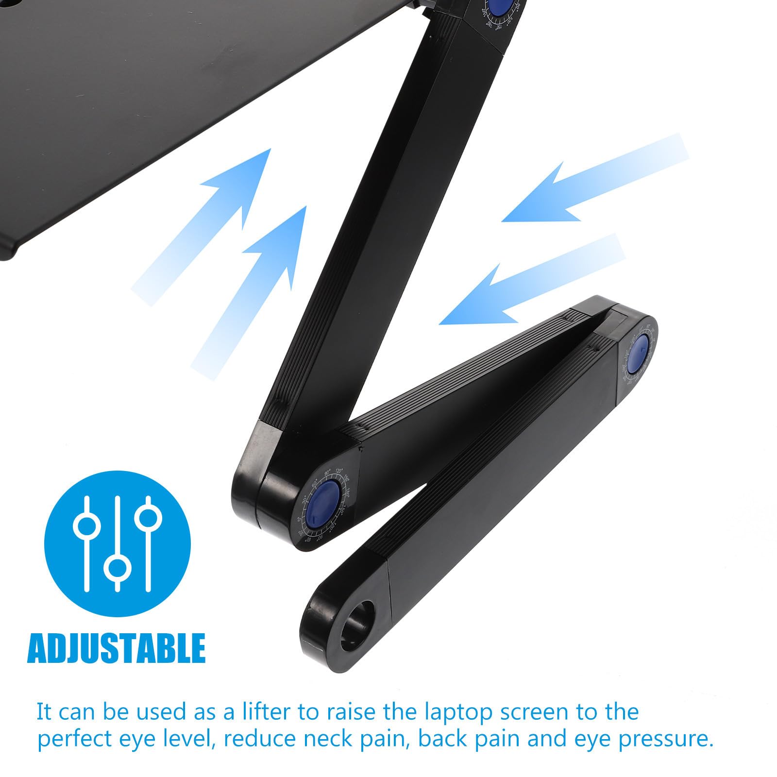 Mipcase Soporte Ordenador Portátil Multifuncional de Aleación de Aluminio con Ventiladores de Refrigeración Plegable para Laptop Soporte Práctico y Ajustable para PC para Vídeo
