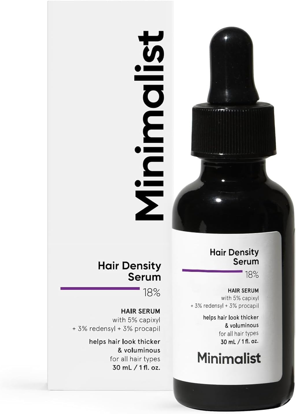 Minimalists Hair Growth Actives 18% Hair Growth Serum | With Procapil, Capixyl, Redensyl, Anagain & Baicapil For Hair Fall Control & Growth For Men & Women | 30 ml
