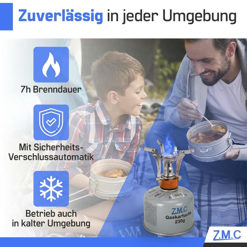 Z.M.C Kartridże gazowe 230 g/485 ml z zaworem śrubowym (2 x kartusze gazowe 230 g)
