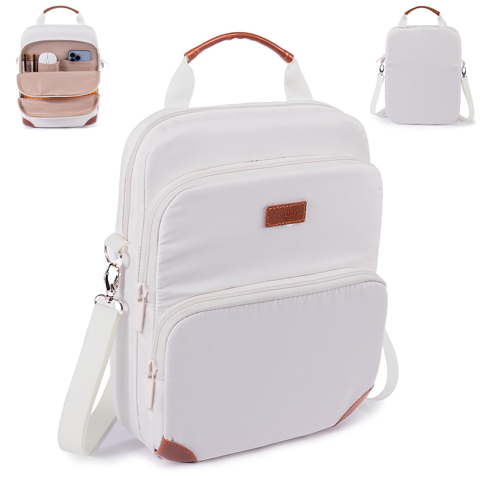 Aplufine Large Book Sleeve with Zipper, Book Pouch(9.5 X 12.5), Book Protector Pouch, Book Sleeve for Book Lovers, Book Cover, Book Carrying Case for