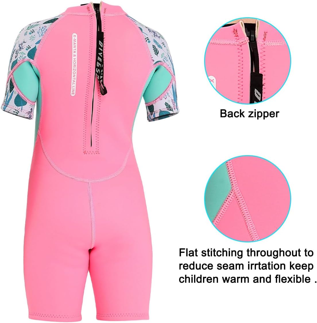 Wetsuit Kids Full Suits 2.5mm Neoprene Wet Suit UV Protection Keep Warm Long Sleeve Wetsuits for Swimming Diving Scuba