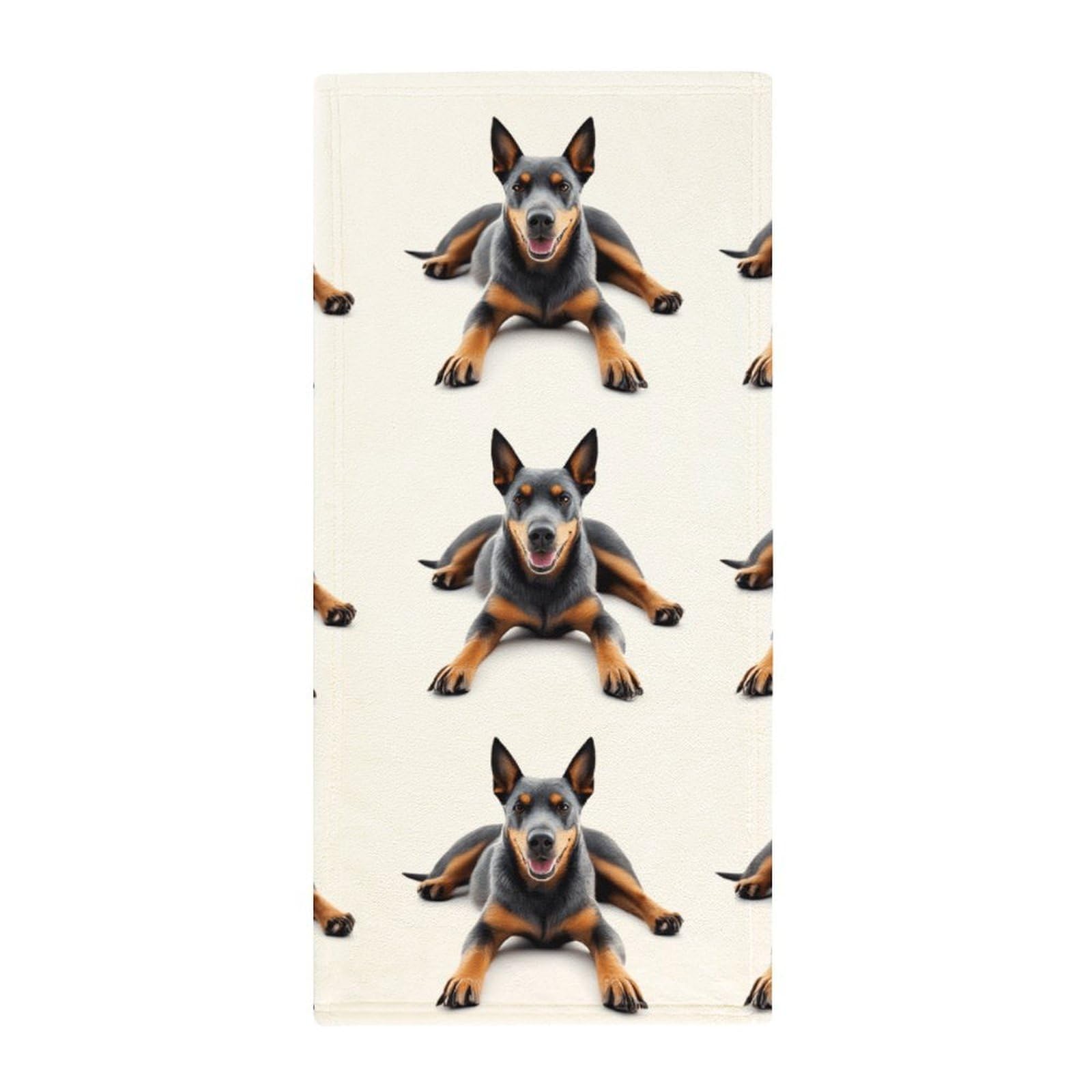 Anceky Quick-Drying Gym Towels, Australian Cattle Dogs White Ultra Absorbent & Lightweight for Yoga, Pool & Travel Essentials