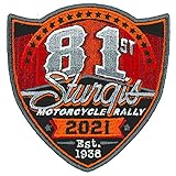 2021 Sturgis Rally 81th Anniversary Biker Rally Patch [Iron on sew on -SP21]
