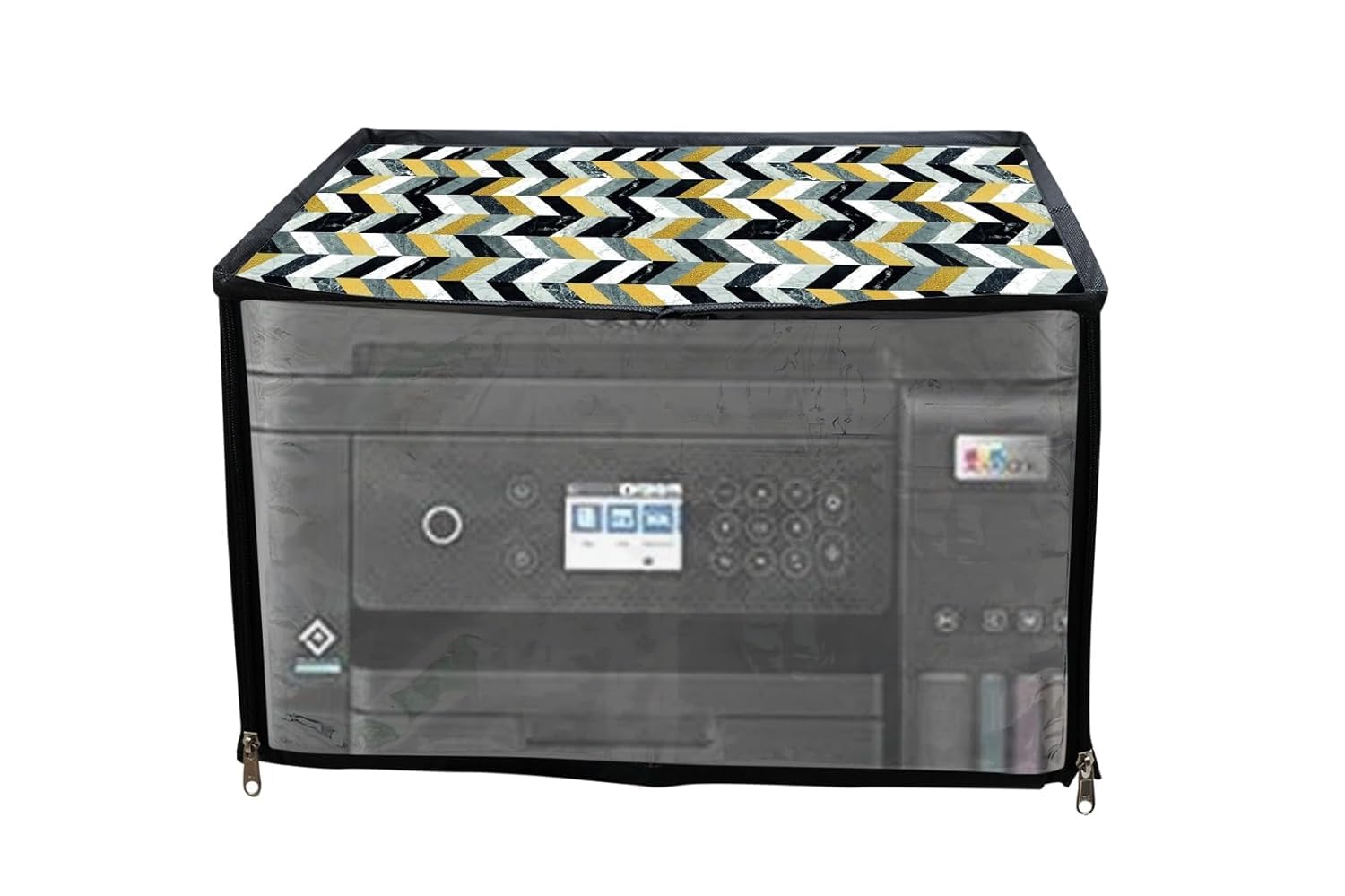 HomeStore-YEP Printer Cover for Epson Ecotank L 6270 A4 Wi-Fi Duplex All-in-One Ink Tank Printer with Zipper for Dust Protection (TileDesign)