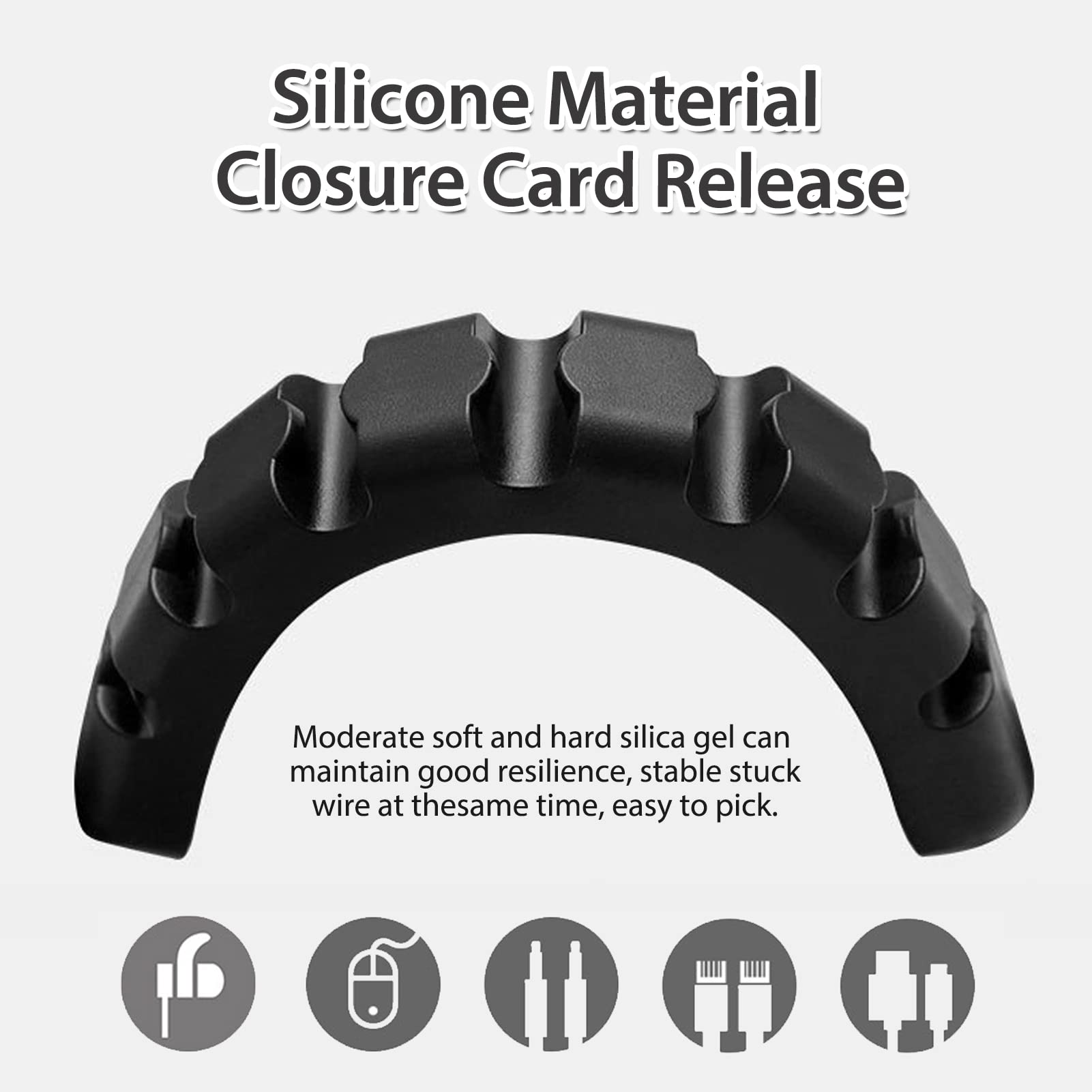 4 Pack Silicone Wire Cable Holder Cable Clips Cable Holder Clips Cable Management Clips Cable Organisers Clip Cord Management Organizer for Desk Car Home and Office - Image 4