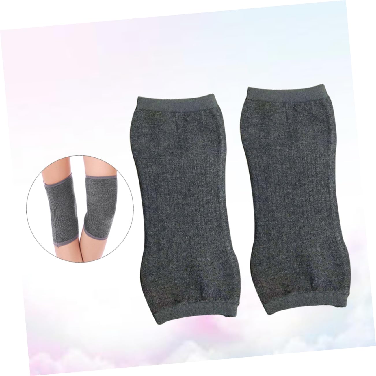 TOVINANNA 2pcs Football Knee Pads for Adults Soft Knee Warmers Kneecap Support for Sports Running Hiking Size l (grey)