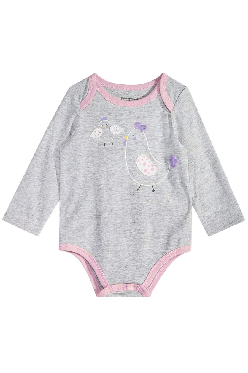 First Impressions Baby's Long Sleeved Romper, Size: upto 53cm, Cotton (100022475) - Dusty Lavender