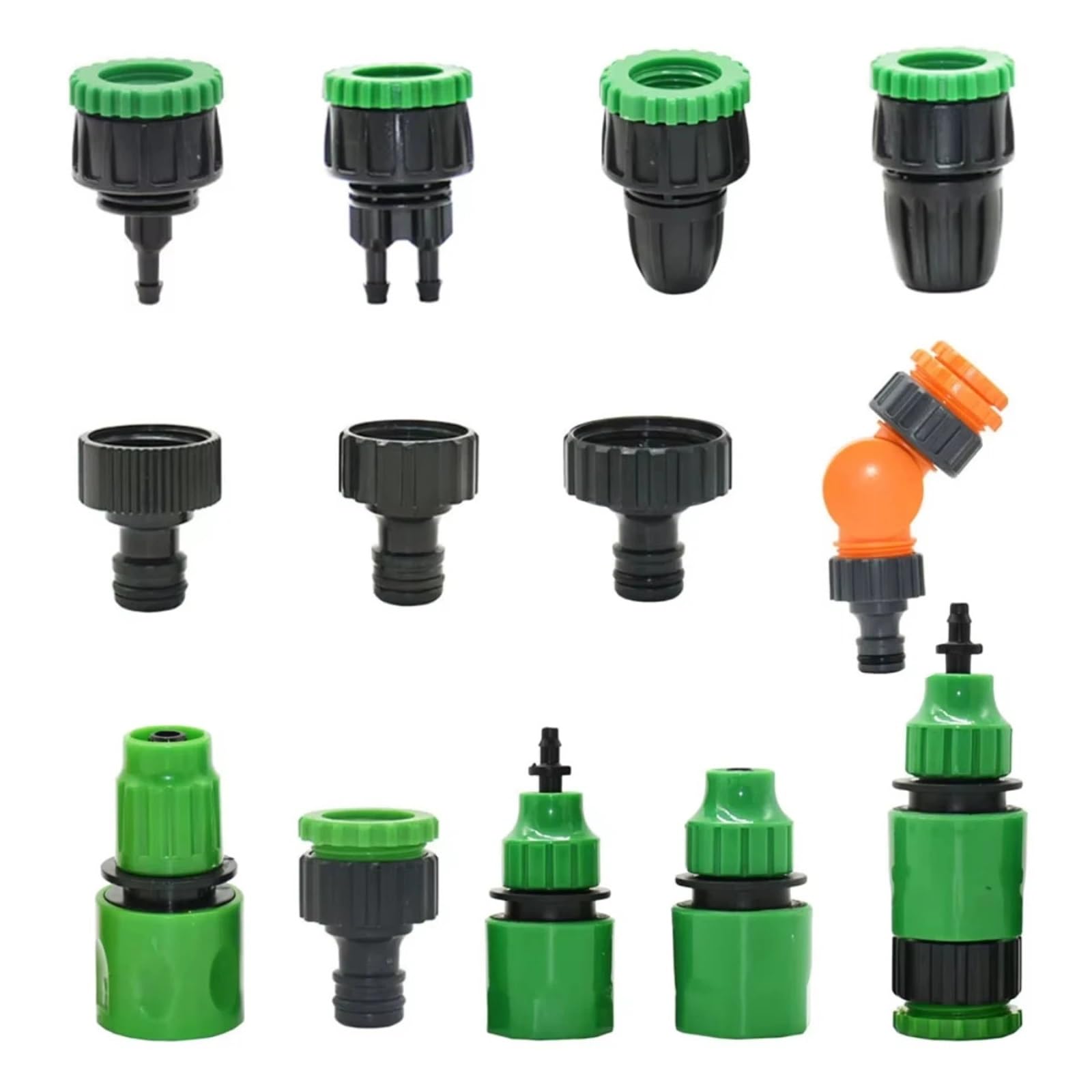 Raccordo per tubo da giardino da 1/4" connettore rapido per tubo dell'acqua con filettatura maschio femmina adattatore per irrigazione a goccia (B)
