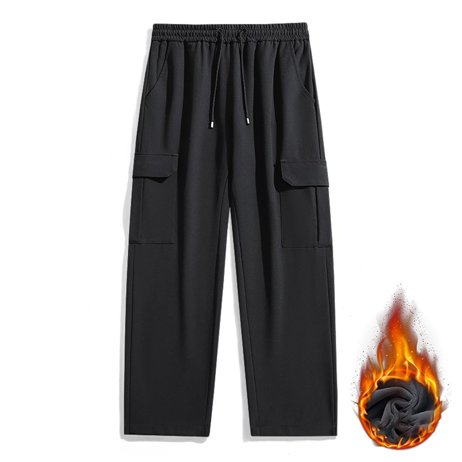 Pantalones de chándal holgados para hombre, pantalones deportivos ligeros para exteriores, cómodos, informales, ajuste clásico, pantalones tácticos, transpirables, con bolsillos y goma elástica, para