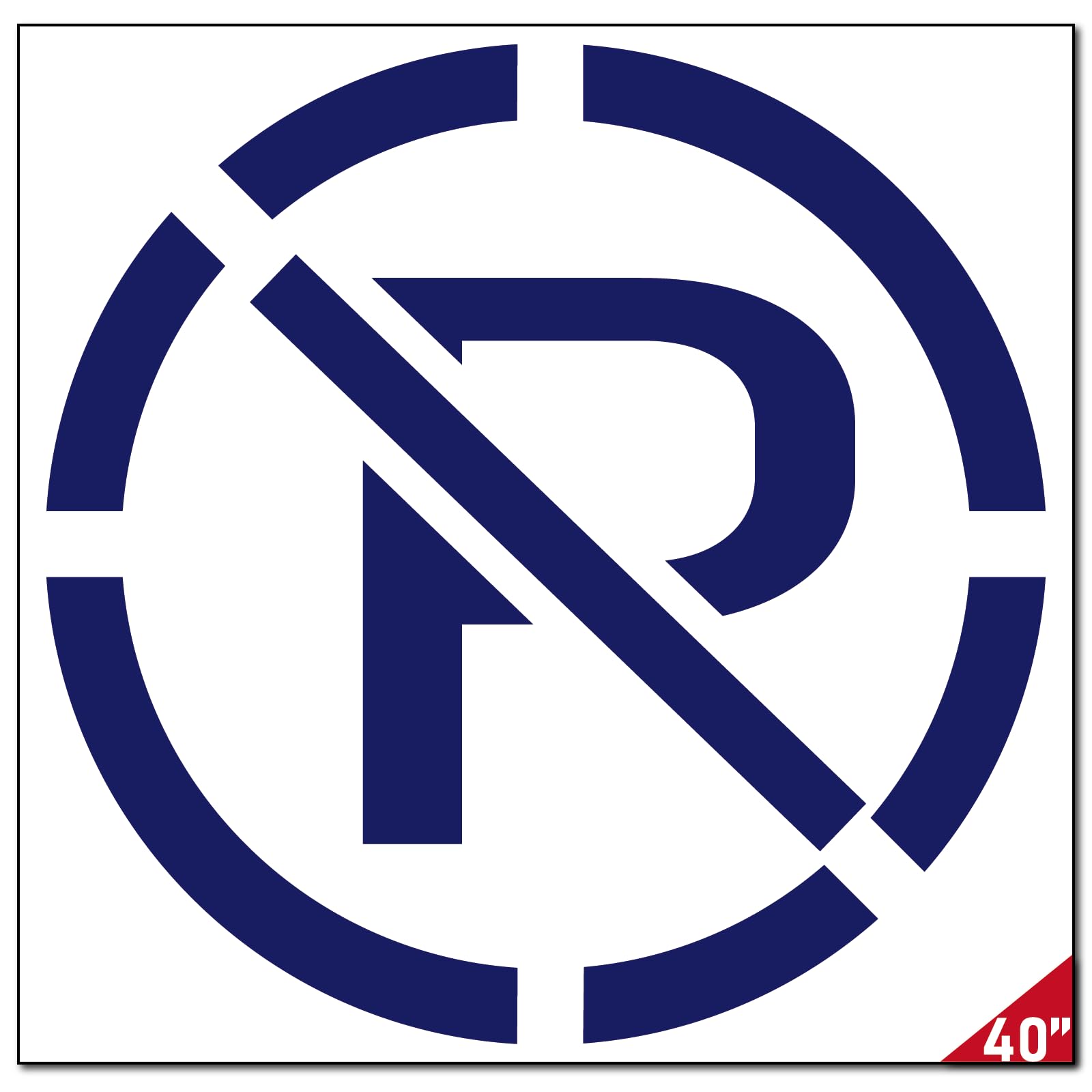 No Parking Schablone, 10/20/30/40/50 Zoll, flexible Silikonparkplatz-Schablone für Parkplatz, Kurvenspray, 100 cm, kein Parken