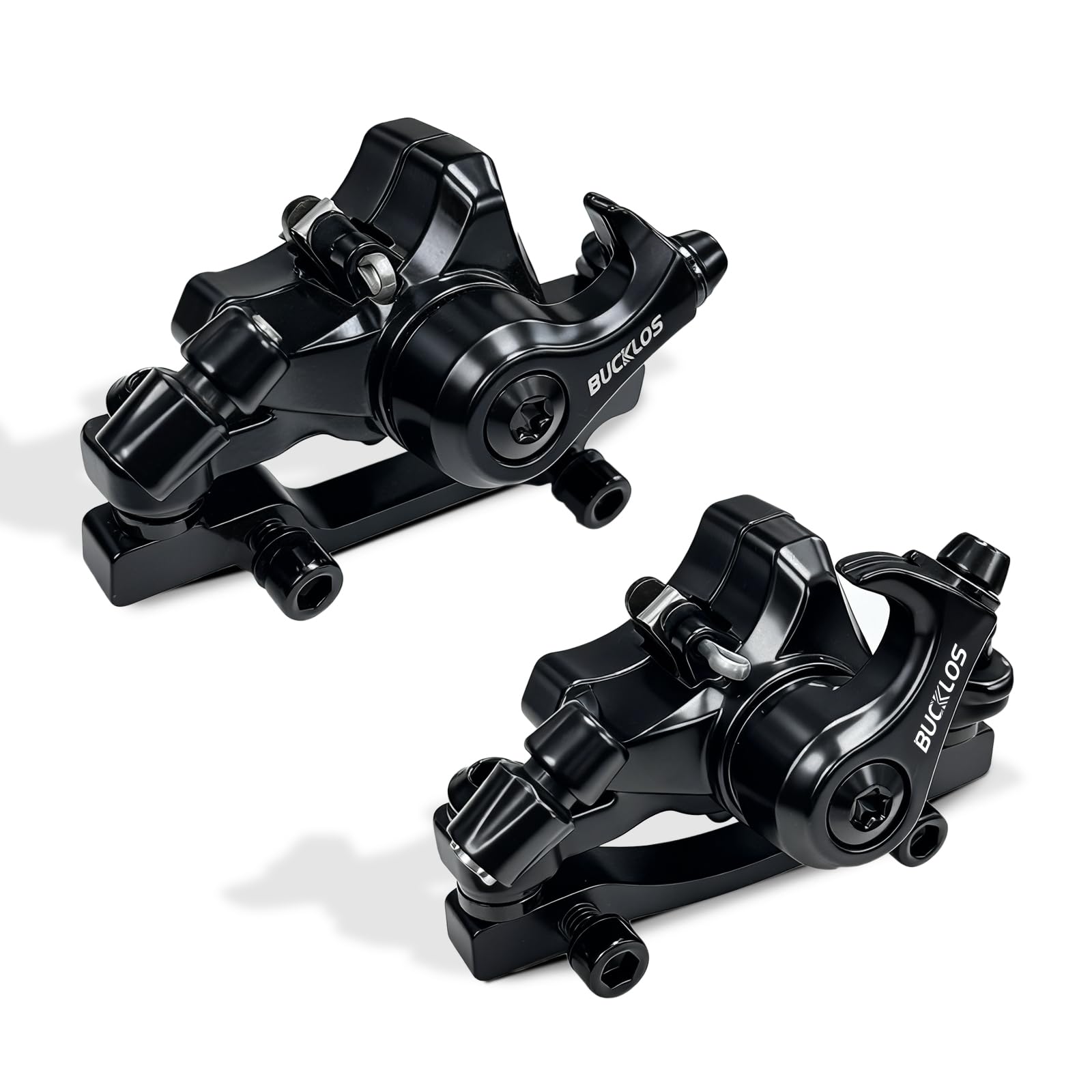 AEYINO Bike Disc Brake kit, MTB Mechanical Line Pulling Disc Brakes Caliper with Aluminum Alloy Levers /160mm Rotor,/is/PM Universal Adapter for Ebike/Folding Bike/Scooter/Fat Bike