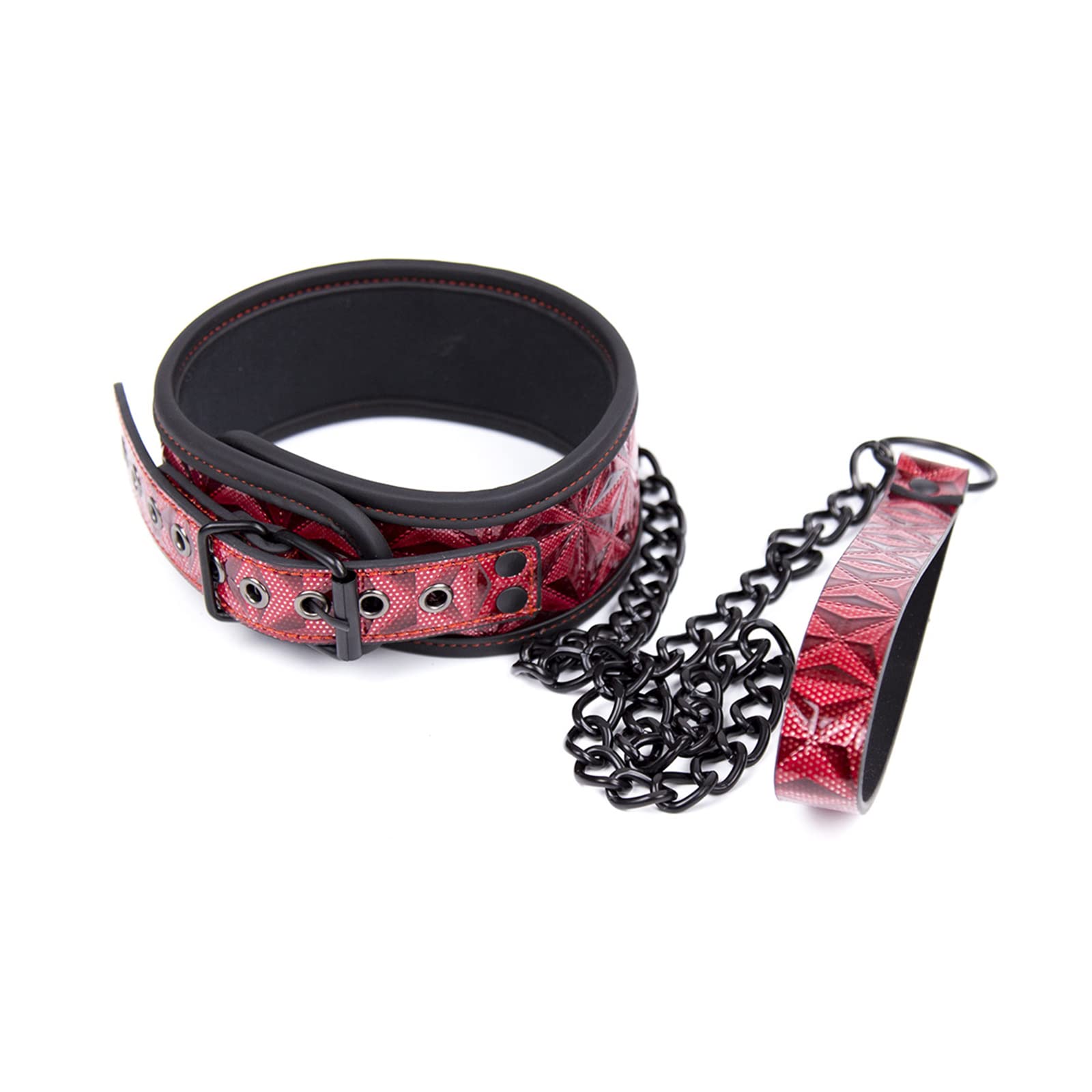 BDSM Collar de Cuero Suave para Mujer, Set Ajustable con O-Ring Esclavo, Fetiche Coqueteo, Juguetes Sexuales para Parejas, Bondage Erótico