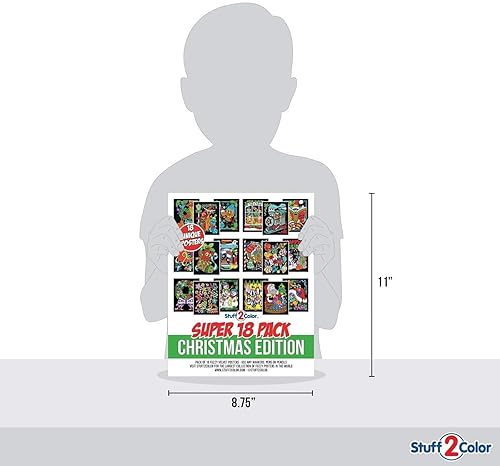 Miniatura 9 de Super paquete de 18 pósteres de terciopelo mullido para colorear (edición navideña), excelente proyecto de manualidades para compartir y colorear,