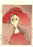 織田広喜 (Oda Hiroki) (1914年~2012年) 木版画 少女 限定200部 織田広喜 (Oda Hiroki) (1914年~2012年) 木版画 少女 限定200部